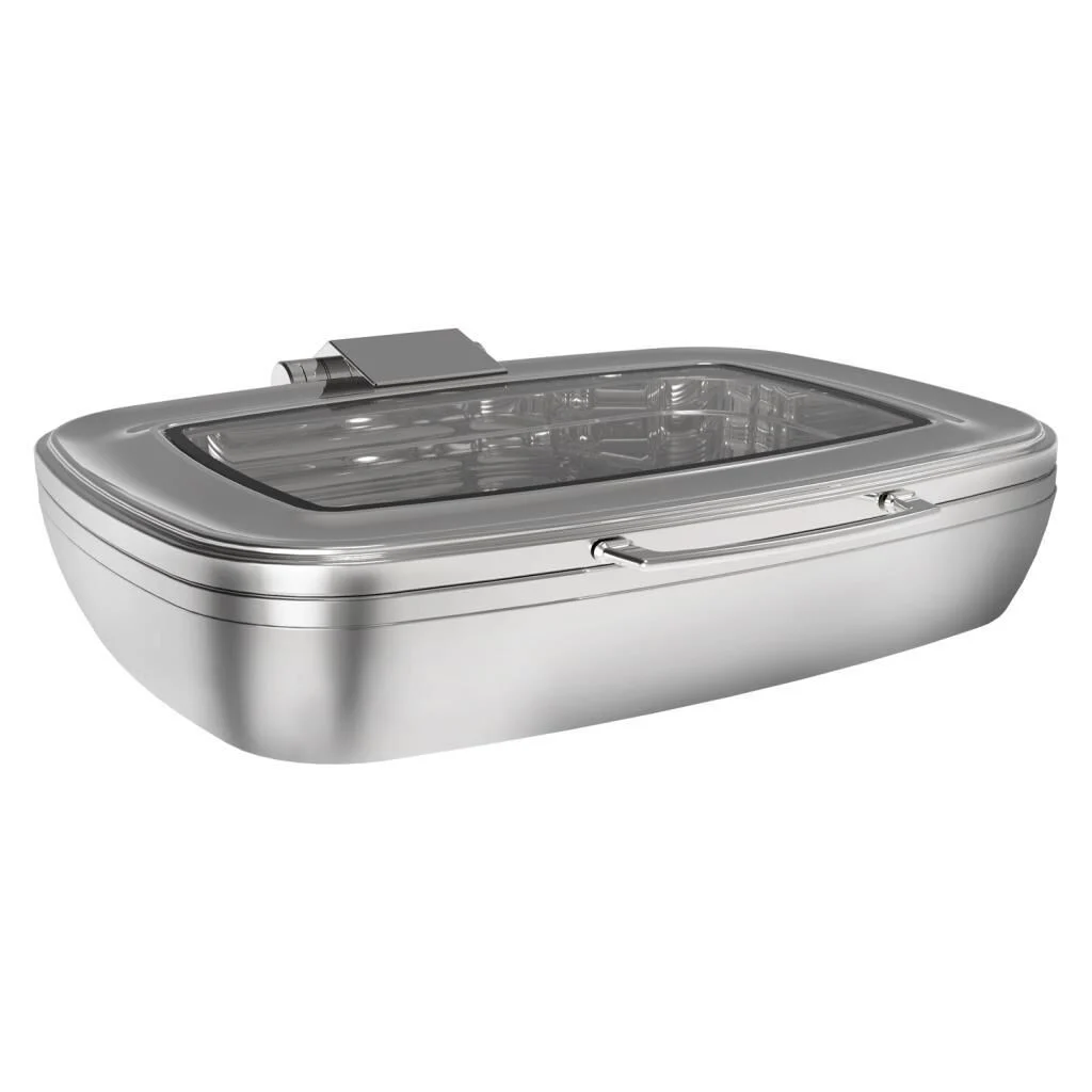 Chafing Dish Titan GN 1/1 Krom – 57012011 | 9 Lt Paslanmaz Çelik Isıtmalı Servis Ünitesi