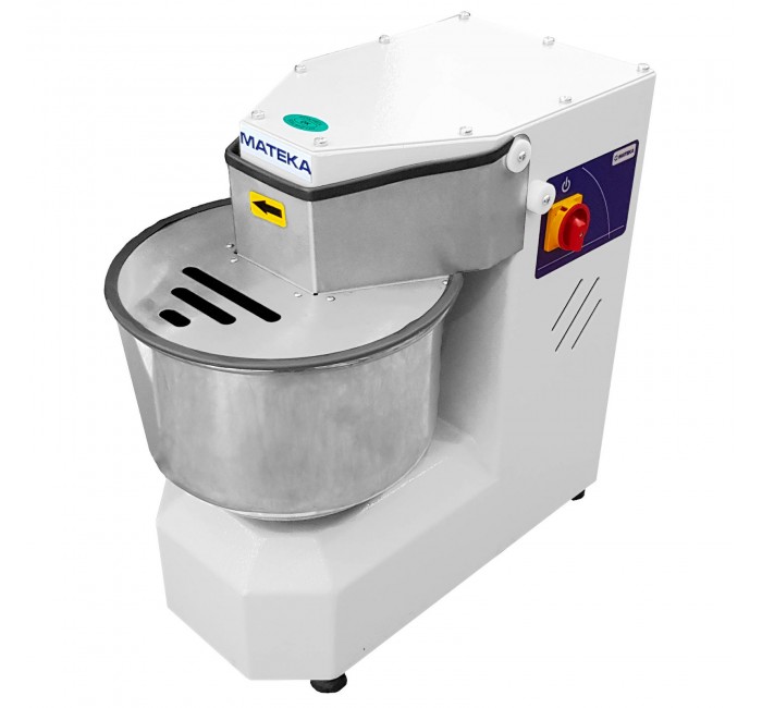 Mateka SPZ 400T Spiral Hamur Yoğurma Makinesi, 2 Hız, 30 kg, 400V (2 Hızlı, Tek motor, Zaman Saati, Acil Stop)