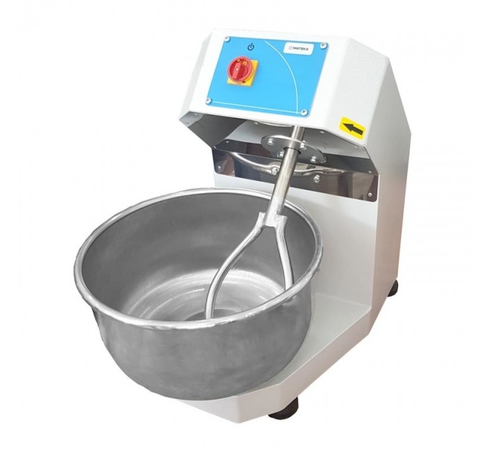 Mateka HYM 500KM Hamur Yoğurma Makinesi, 30 kg, 230V (Kazan üst kapağı, düğmeli, 30 dakika zaman saati, acil stop)