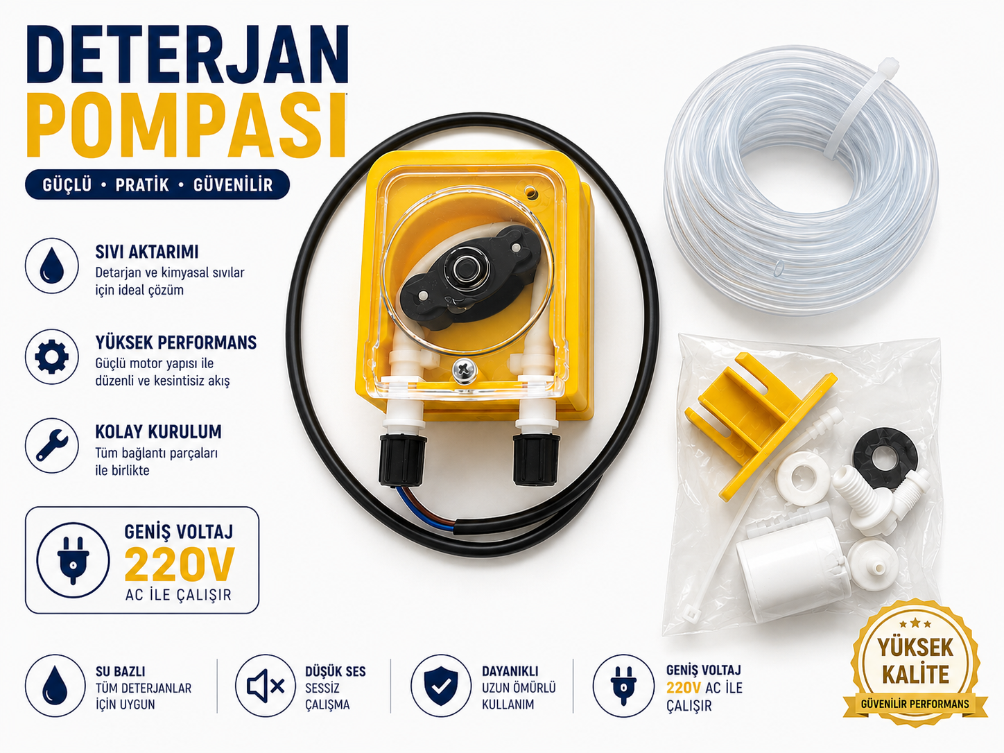Endüstriyel Bulaşık Makinesi Deterjan - Parlatıcı Dozaj Pompası