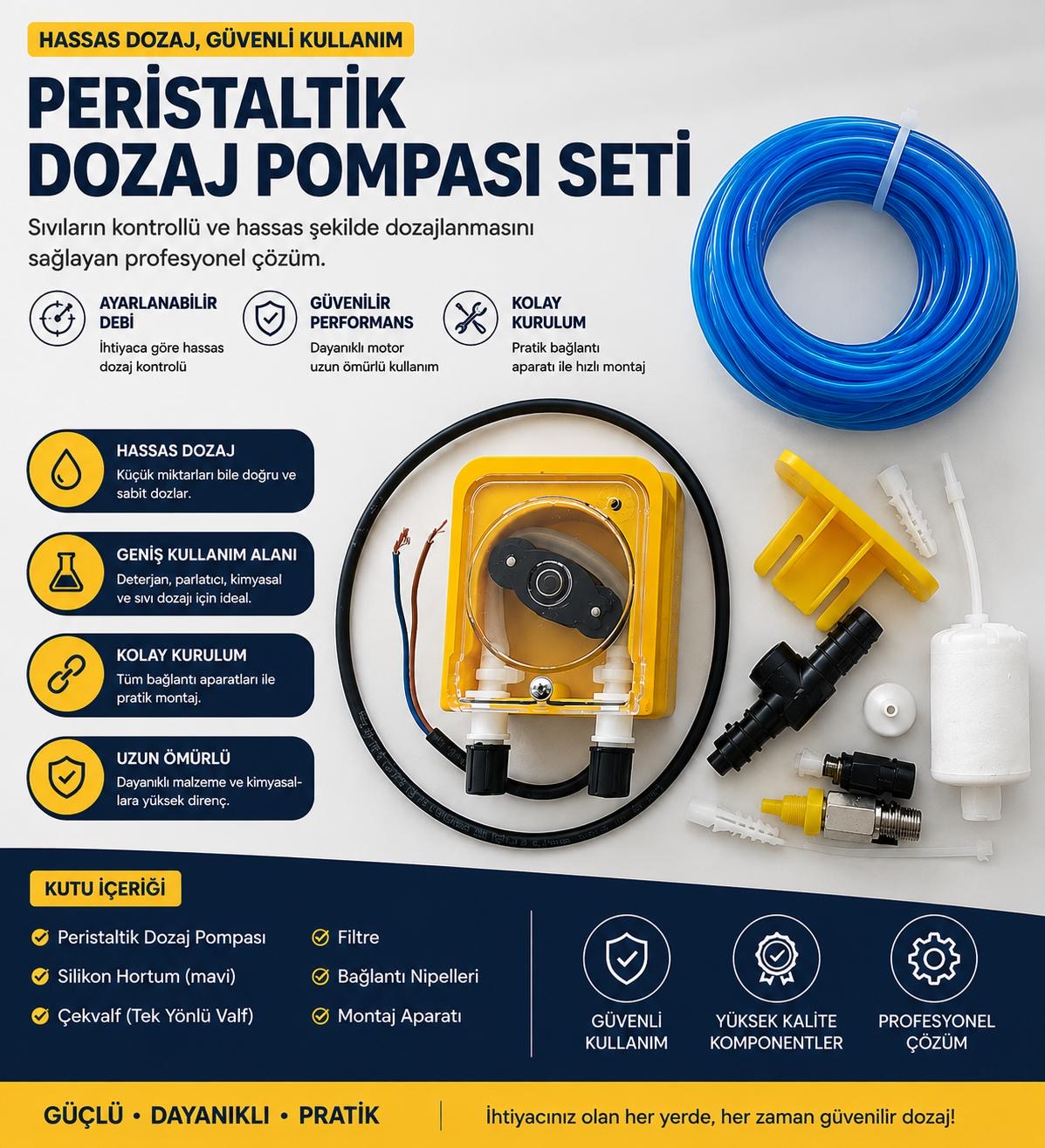 Endüstriyel Bulaşık Makinesi Deterjan - Parlatıcı Dozaj Pompası