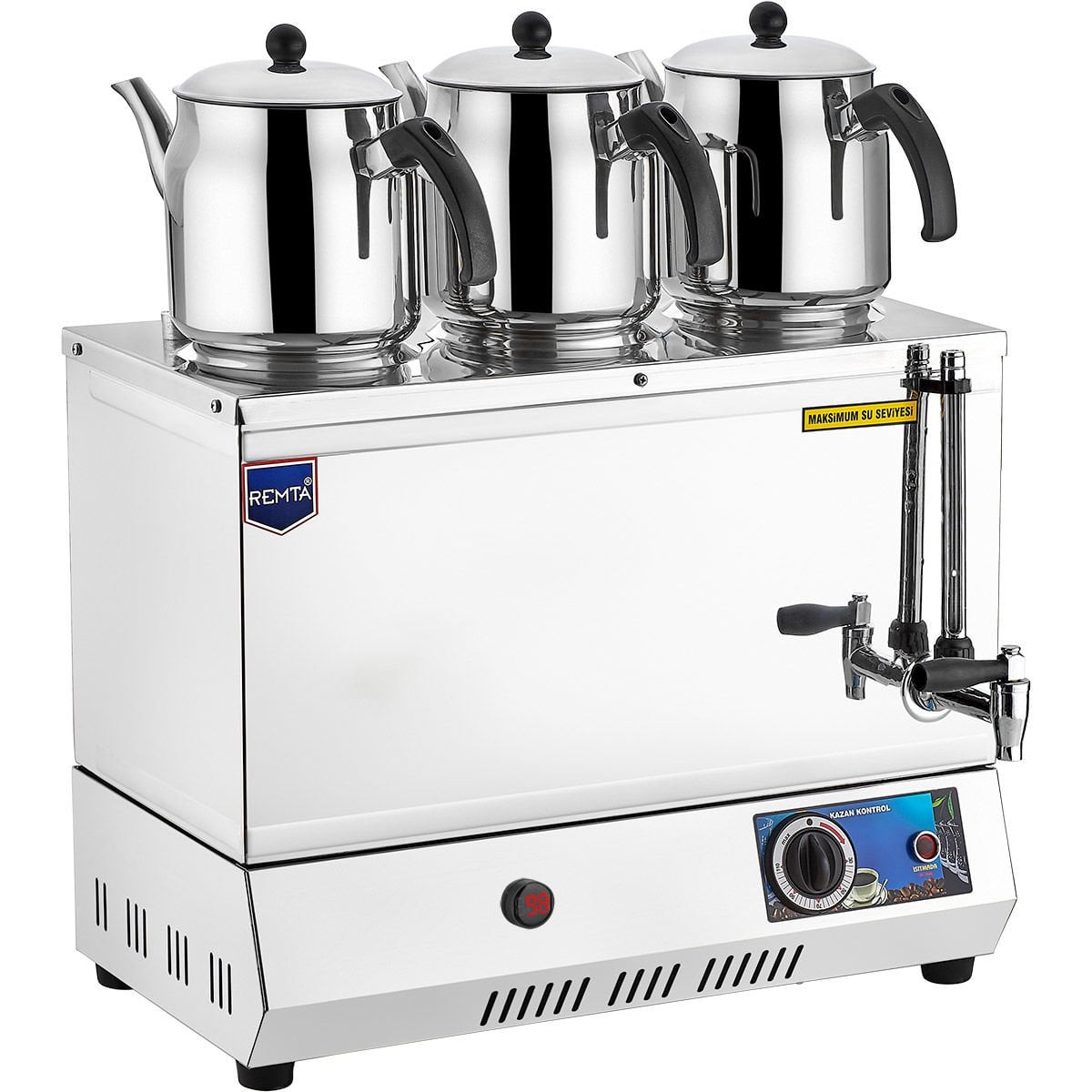 Remta EP03 Elektrikli Çay Ocağı 55 Model – 3 Demlikli, 34 Litre (Pleytsiz)